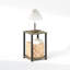 Table de bout Ebern Designs Turn-N-Tube, table d'appoint, chêne gris / noir