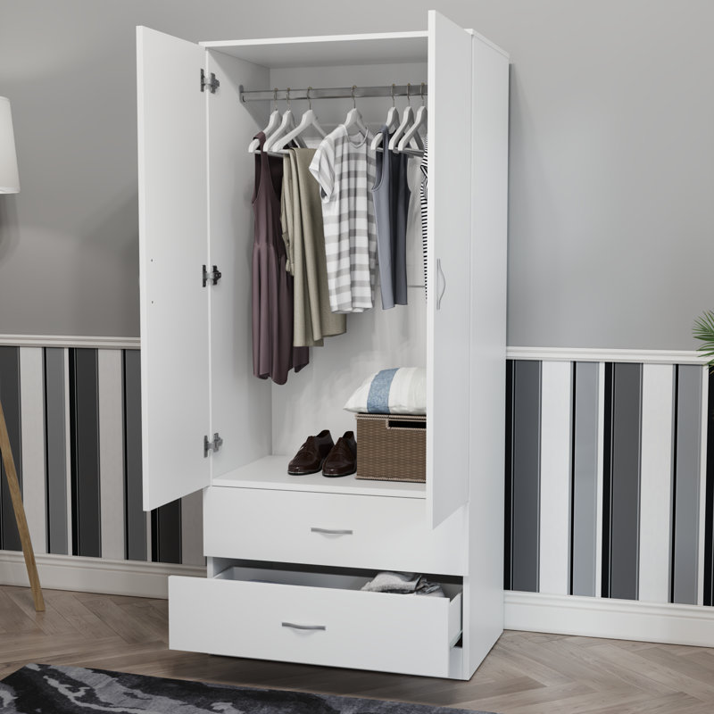 Maybery MDF & Particleboard Wardrobe, White