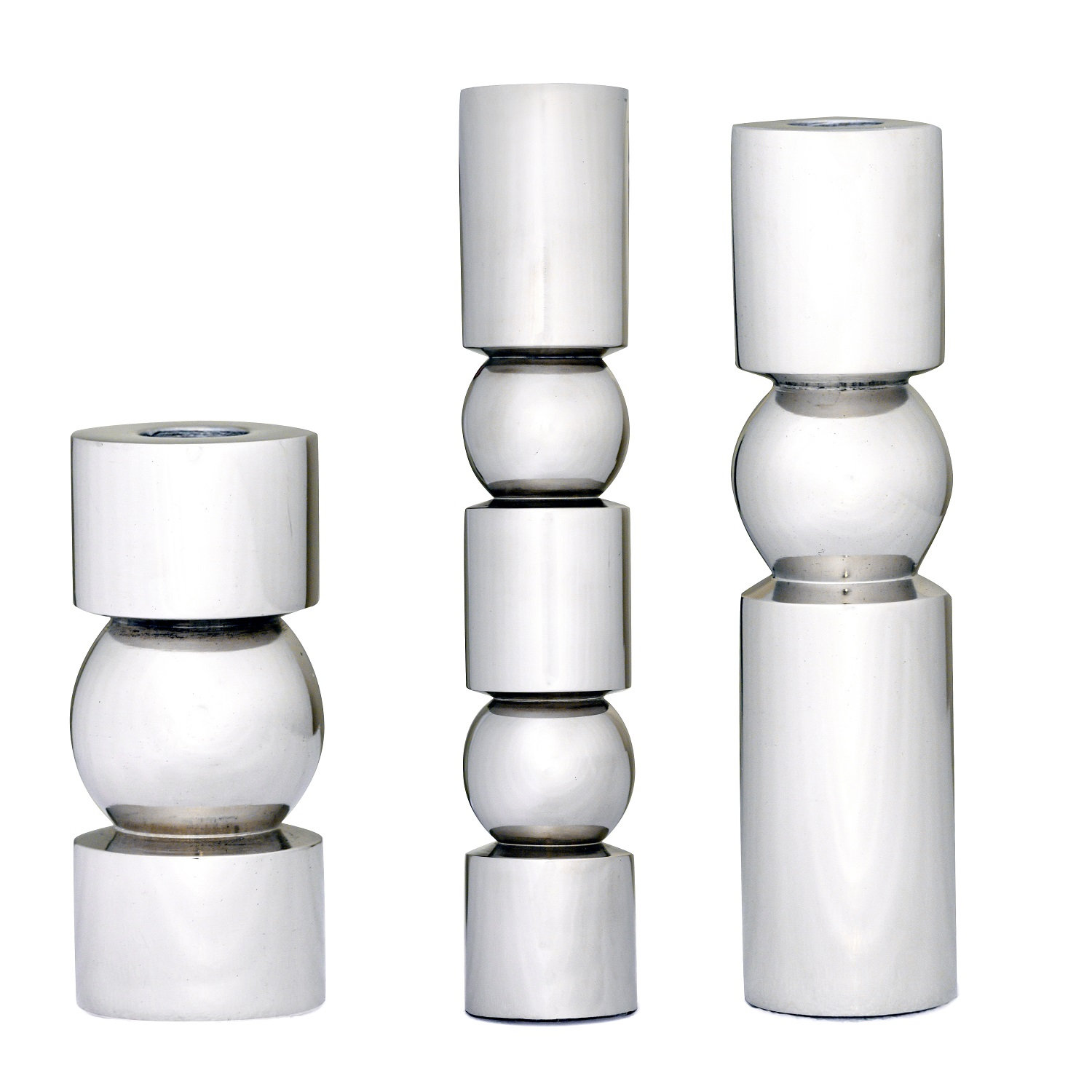 Paulding Aluminum Pillar Candle Holder, 11" H x 2" W x 2" D