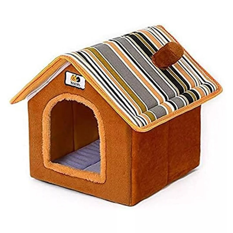 Niche isolante pour chien, H 19,68 po x l 19,68 po x P 16,53 po, Brun