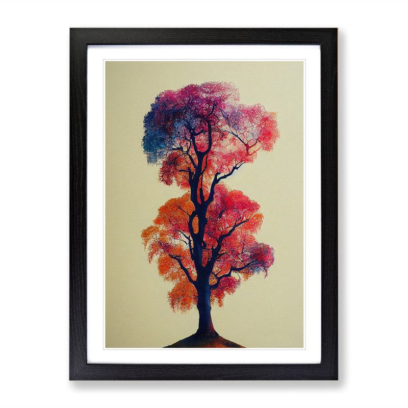 XV1022-15X A Brilliant Tree - Single Picture Frame Print, Black, 64cm H x 46cm W