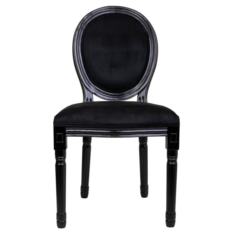 Marbleton Velvet Armchair, Black
