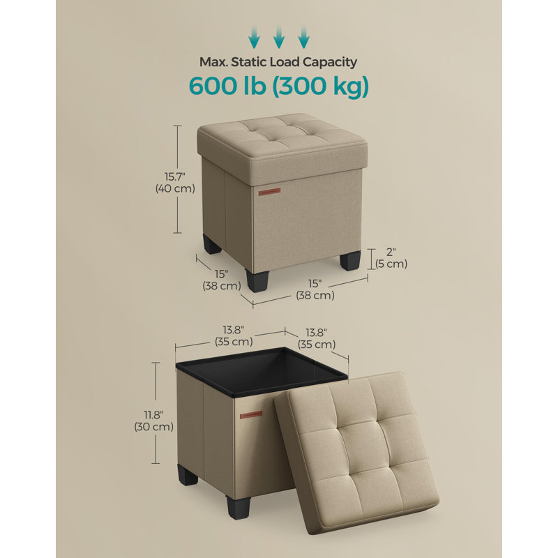 Cube Storage Ottoman(Brown)