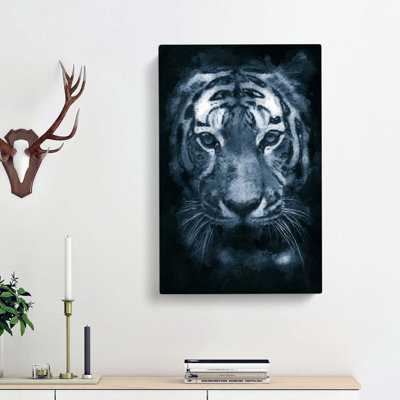Tiger Portrait In Abstract - Wrapped Canvas Painting