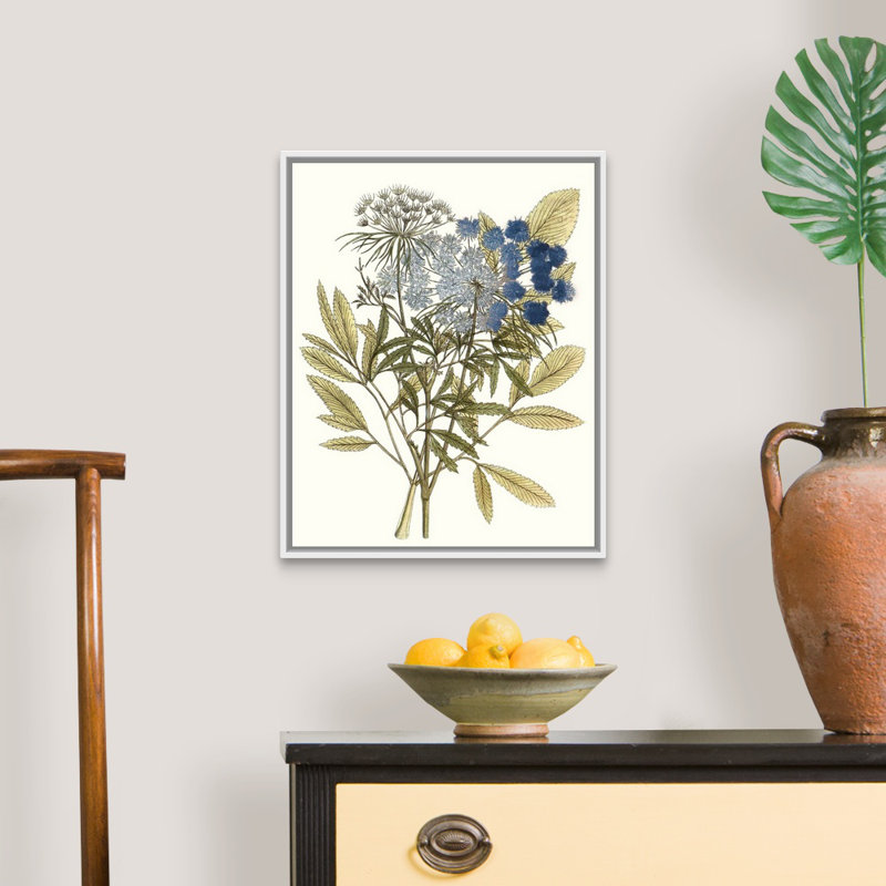 Lacy Leaves I, art mural sur toile, Toile avec cadre blanc, H 22 po x l 18 po