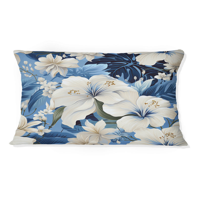 Oreiller bleu azur en polyester