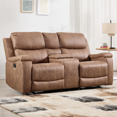 75 " Faux Leather Loveseat Reclining