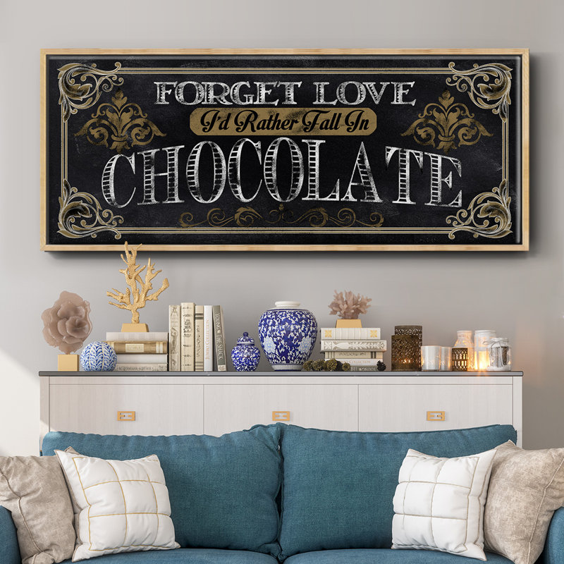 Chocolat - toile encadrée, H 12 po x l 30 po