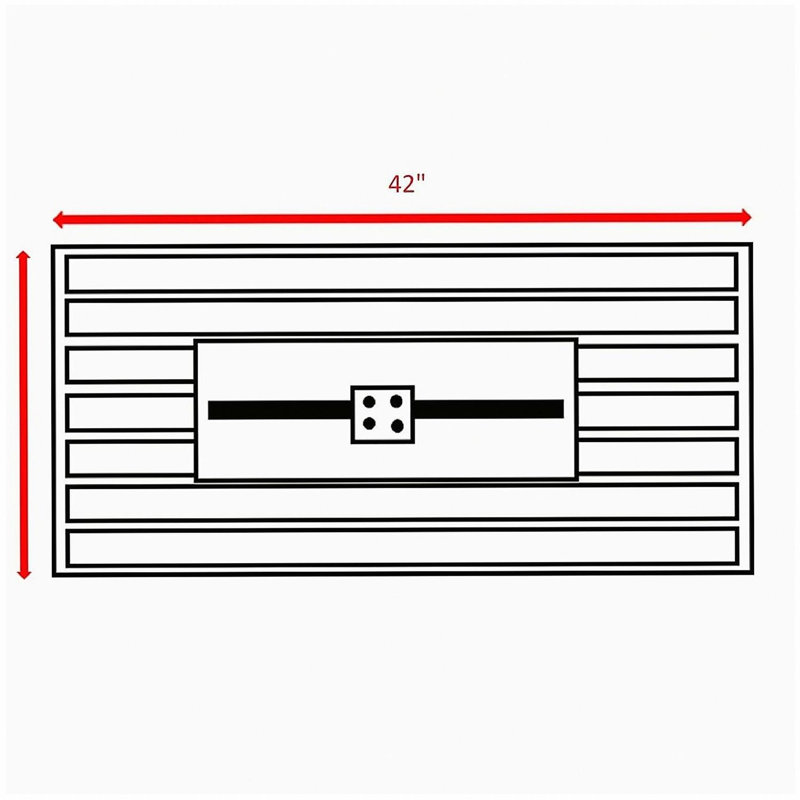 Foyer de table extérieur en acier de 25 po x l 42 po avec couvercle