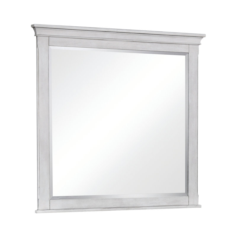 Miroir biseauté Larrick, Blanc