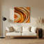 Abstraction numérique 16, art mural en métal brun-62903864