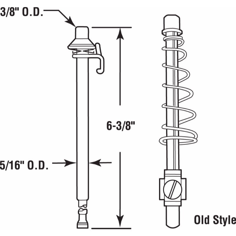 Goupille de porte pliante 6-3 / 8 po, pliable (paquet simple)