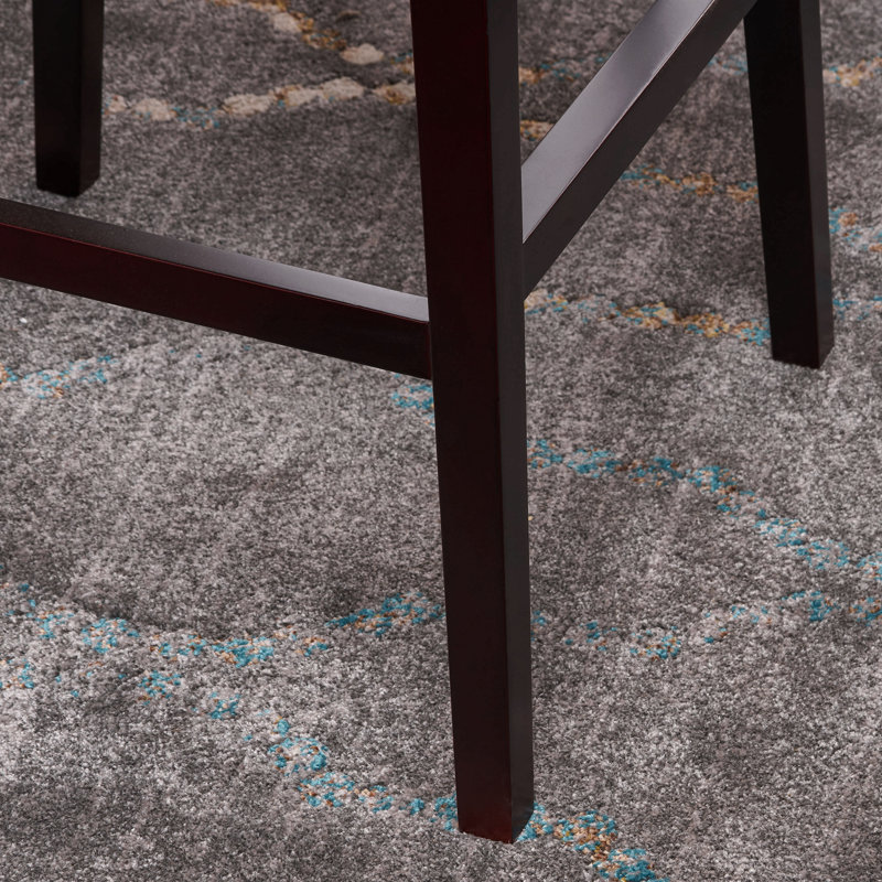Tabourets de bar pivotants de 30,75 po de hauteur, structure en bois, coussin en tissu éponge et tabourets de bar rembourrés, chaises de bar de style simple
