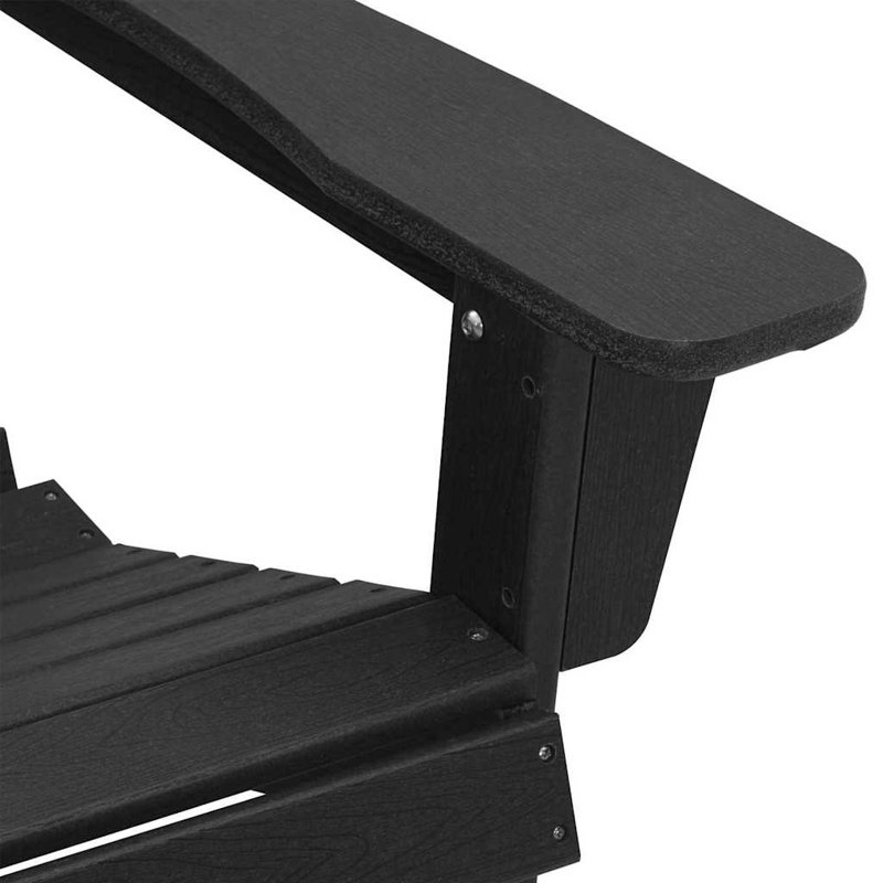 Outdoor Adirondack Chair, Black