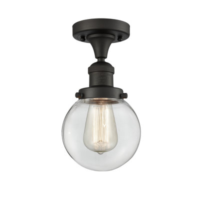 Plafonnier semi-encastré simple sphère 6 po Araujo