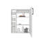 Meller Wall-Mounted Medicine Cabinet With One Door And 3 Open Shelves, Modern Bathroom Storage Organizer