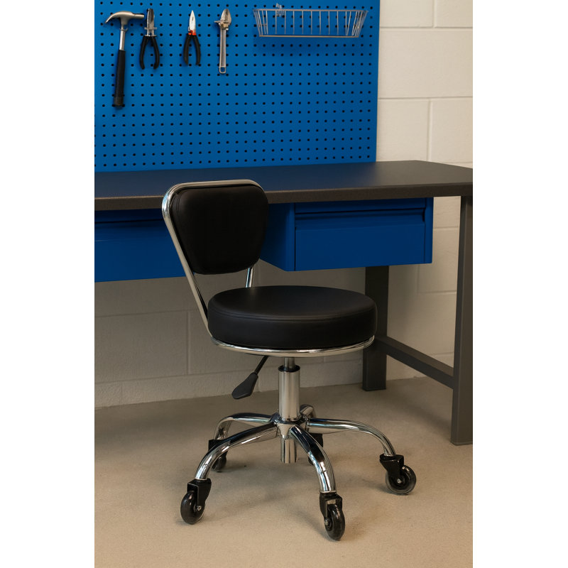 Dinjar Backed Adjustable Height Ergonomic Lab Stool