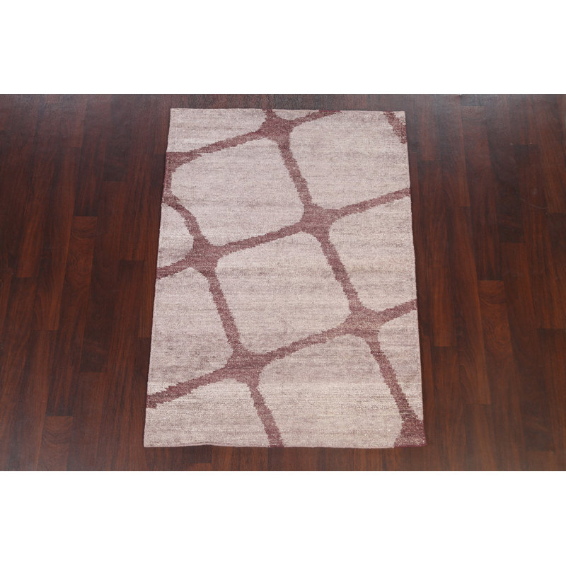 One-of-a-Kind 4'2" X 5'11" New Age Area Rug in Brown