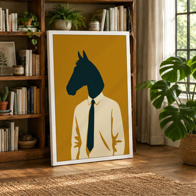 Horse Head Executive Modern - Wrapped Canvas
