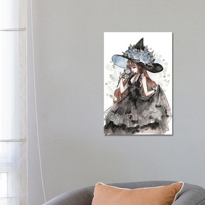 Peony Witch by Cherriuki - Wrapped Canvas Gallery-Wrapped Canvas Giclée