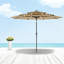 Parasol solaire kaki pour terrasse, structure en acier durable, abat-jour d'extérieur moderne