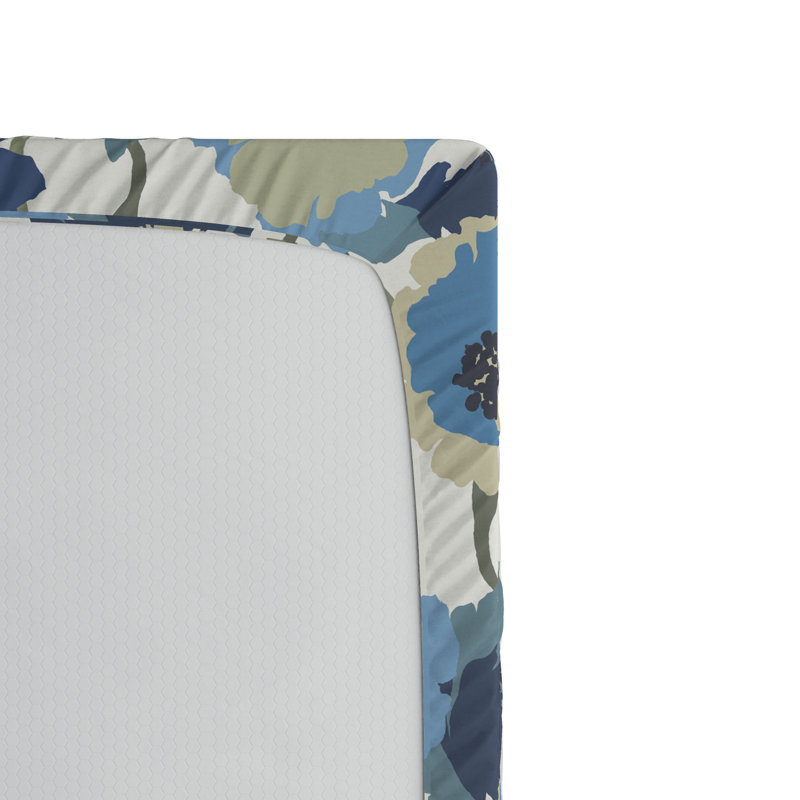 Microfiber Floral Fitted Sheet, Full Fitted Sheet