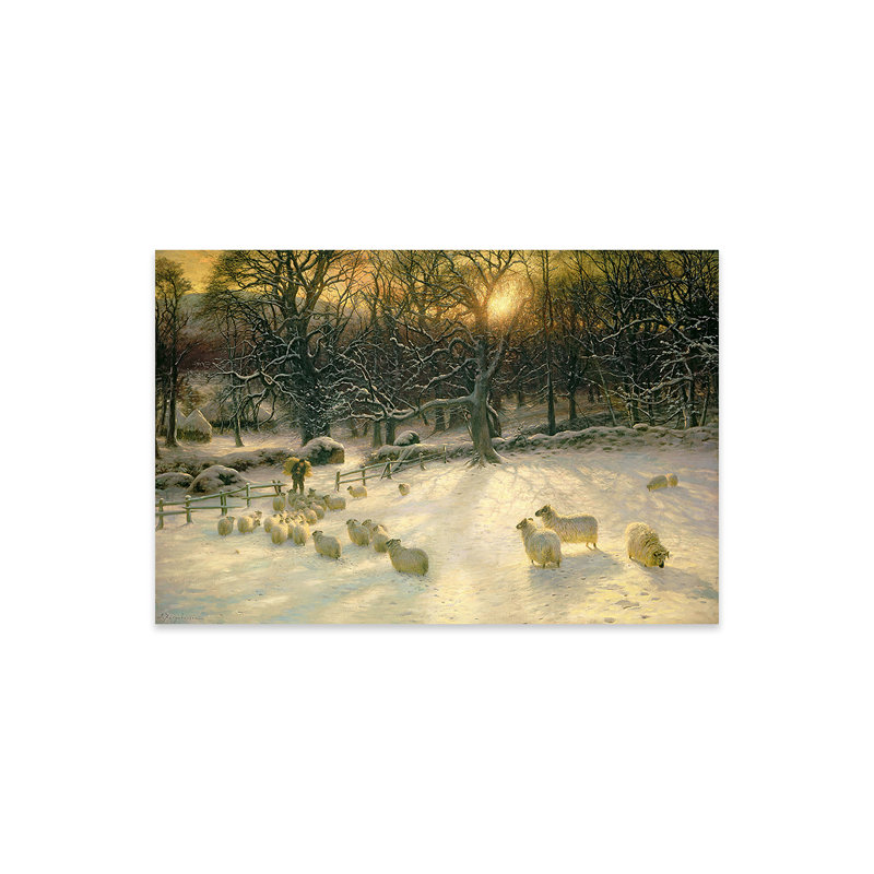 «The Shortening Winter's Day is Near a Close» par Joseph Farquharson - impression sans cadre, H 24 po x l 32 po x P 0,25 po