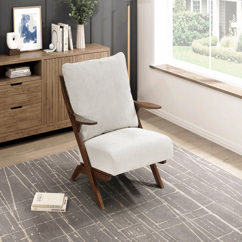 Chaise d'appoint - Mid-Century Modern, Beige, Brun