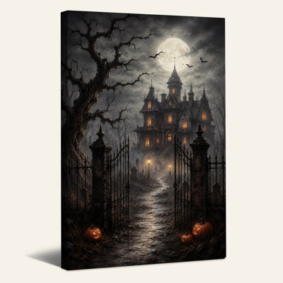 Art mural sur toile Spooky Gothic Mansion