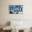 Ensemble de 3 miroirs abstraits carrés sur toile-1469635980