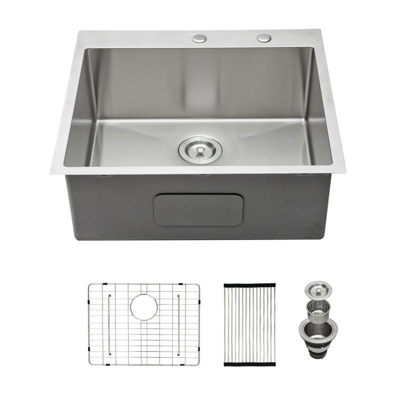 Évier de cuisine encastrable 25 po L x 22 po avec accessoires