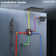 LED Shower Faucet System,12" & 6" Dual Shower Head with Rough-In Valve