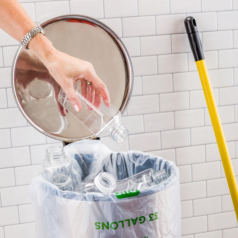 Plastic Trash Liners - 100 Count, 39" H x 21.3" W x 0.03" D