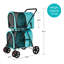 Poussette standard pliante avec une porteuse amovible