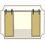 Losurdo Double Door Barn Door Hardware Kit