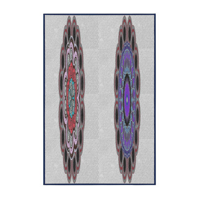 Tapis bleu/noir/rouge à tisser électrique