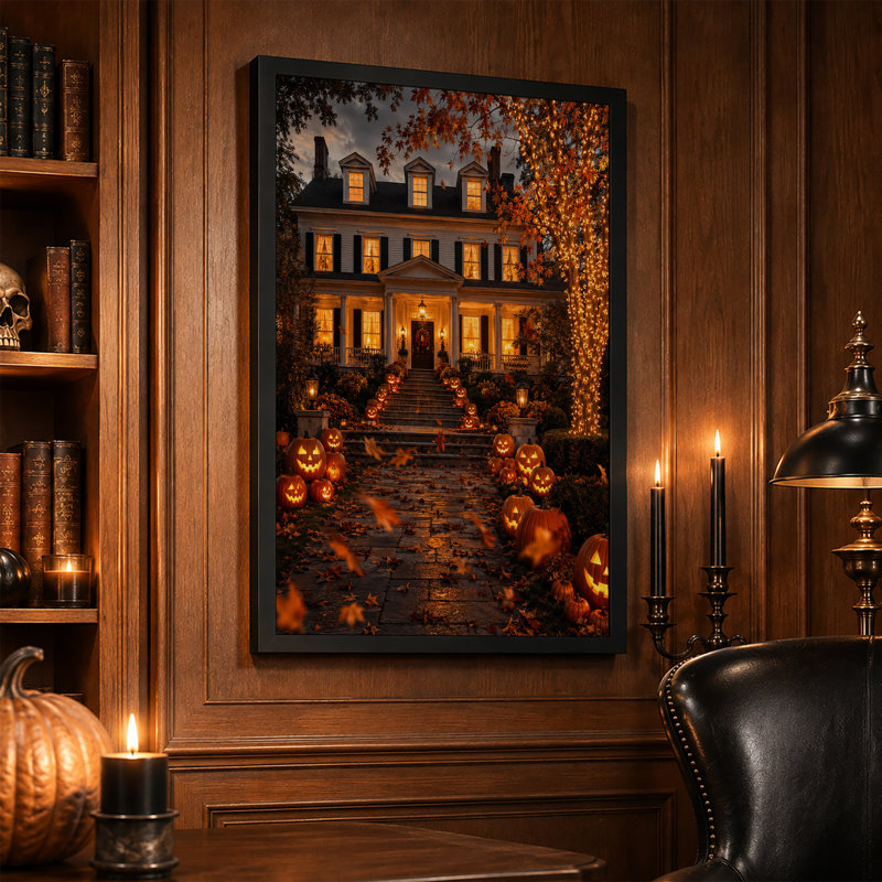 Art mural sur toile Grand Colonial Home, H 30 po x l 20 po