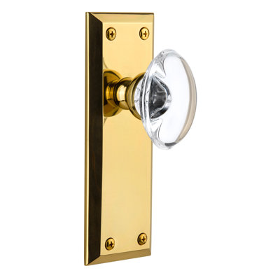 Double plaque Grandeur Fifth Avenue avec bouton de porte en cristal Provence