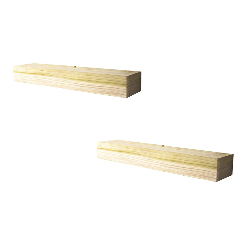 Poplar Floating Shelves, 6" H x 44" W x 5" D