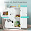 Armoire de rangement latérale avec 3 tiroirs et 1 armoire de rangement Rosalva-1092943496
