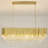 14-Light Gold Stainless Steel Chandelier With Clear Crystal Accents-1923638009