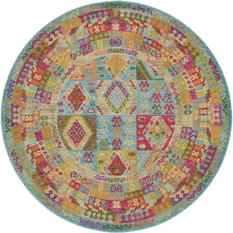 Beverley Abstract Indoor Rug, Round 8'