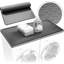 Tapis en silicone flexible laveuse-sécheuse, gris