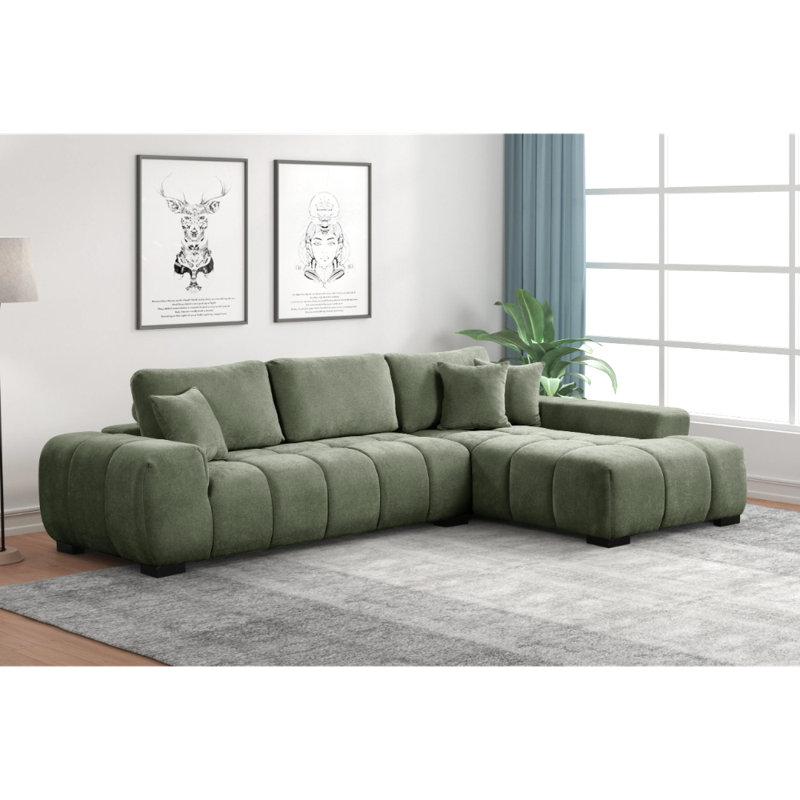 Canapé modulaire Manhattan, Tissu vert