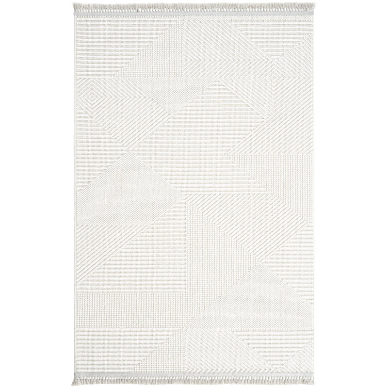 Raneshia Geometric Machine Made Indoor / Outdoor Area Rug, Rectangle 5'3" x 9'10.1"