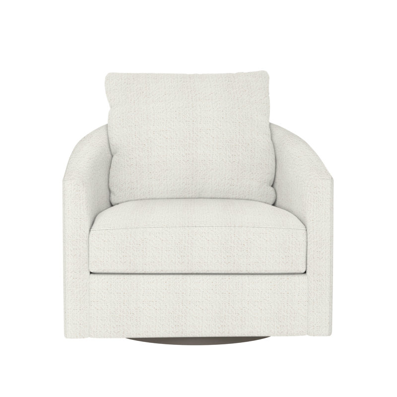 Astoria Swivel Barrel Chair, Dorado Snow Crypton® Chenille 5558-000