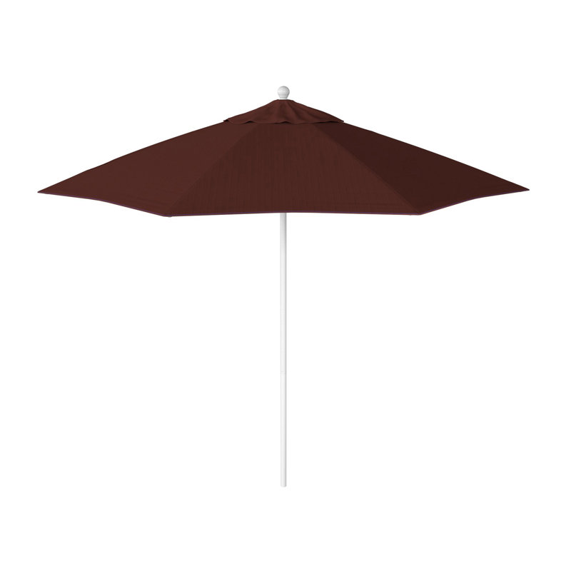 Parasol de marché commercial en aluminium 9 pi avec alvéolaire en oléfine, Performance terrasse adobe