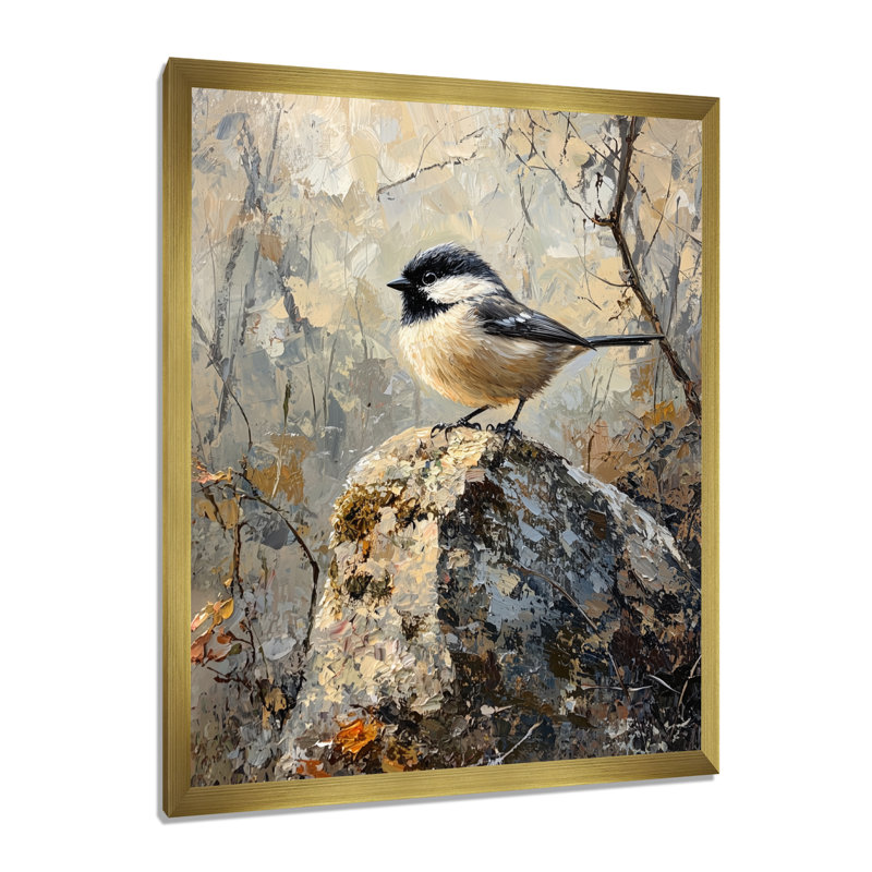 Lade - Reproduction d'art mural animaux, H 32 po x l 24 po, Reproduction encadrée d'une seule photo, Doré