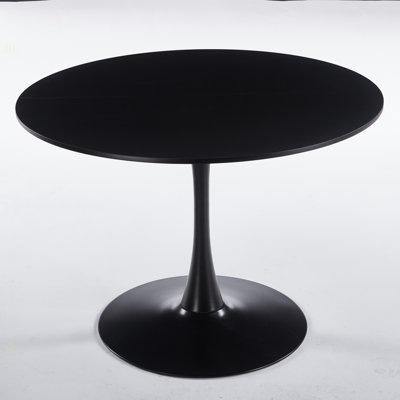 Tulip Table, Mid-Century Dining Table For 4-6 People - Round MDF Table Top (The Tabletop Consists Of Two Panels), Pedestal Dining Table, End Table & Leisure Coffee Table