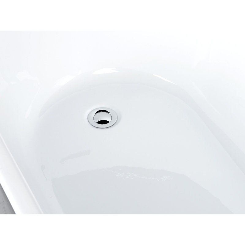 Borland 1700mm x 780mm Freestanding Soaking Acrylic Bathtub with Tap, Black